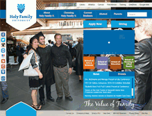 Tablet Screenshot of holyfamily.edu